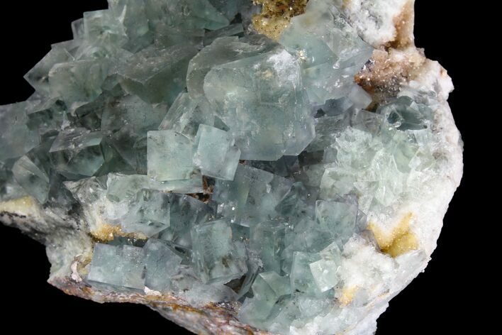 Sea-foam Green, Cubic Fluorite Crystal Cluster - Morocco #138254